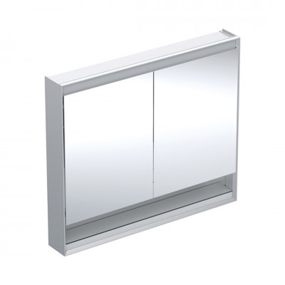 Geberit One ComfortLight szafka 105 cm z lustrem i wnęką 2 drzwi wisząca aluminium anodyzowane 505.834.00.1