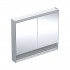 Geberit One ComfortLight szafka 105 cm z lustrem i wnęką 2 drzwi wisząca aluminium anodyzowane 505.834.00.1