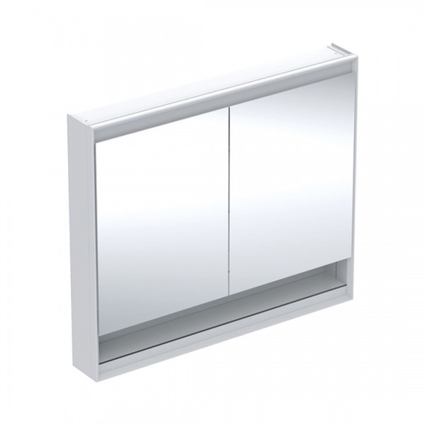 Geberit One ComfortLight szafka 105 cm z lustrem i wnęką 2 drzwi wisząca biała 505.834.00.2
