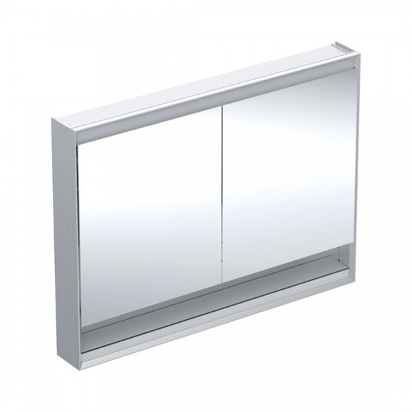 Geberit One ComfortLight szafka 120 cm z lustrem i wnęką 2 drzwi wisząca aluminium anodyzowane 505.835.00.1
