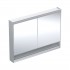 Geberit One ComfortLight szafka 120 cm z lustrem i wnęką 2 drzwi wisząca aluminium anodyzowane 505.835.00.1