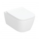 Geberit Smyle Square miska WC z deską wolnoopadającą wisząca bez kołnierza ze spłukiwaniem wirowym biały połysk 503.171.00.1