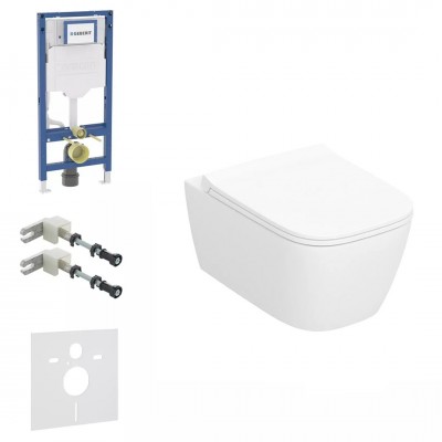 Geberit Smyle Square zestaw WC podtynkowy 5w1 biały połysk 75491 Geberit Smyle Square zestaw WC podtynkowy 5w1 biały połysk 75491