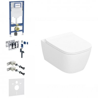 Geberit Duofix DuoFresh Smyle Square zestaw WC podtynkowy 6w1 biały połysk 75429 Geberit Duofix DuoFresh Smyle Square zestaw WC podtynkowy 6w1 biały połysk 75429