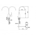 Kohlman Axis bateria umywalkowa stojąca wysoka QB150N