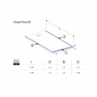 Geberit CleanFloor30 brodzik prostokątny 110x90 cm biały mat 551.213.00.1