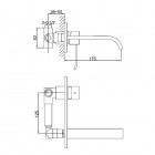 Kohlman Axis bateria umywalkowa podtynkowa 2-otworowa wylewka 17 cm QW185N