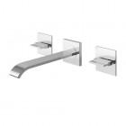 Kohlman Axis bateria umywalkowa podtynkowa 3-otworowa wylewka 17 cm QW190N