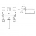 Kohlman Axis bateria umywalkowa podtynkowa 3-otworowa wylewka 17 cm QW190N