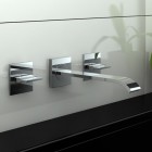 Kohlman Axis bateria umywalkowa podtynkowa 3-otworowa wylewka 17 cm QW190N