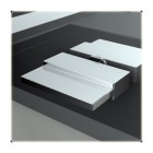 Kohlman Axis bateria umywalkowa podtynkowa 3-otworowa wylewka 17 cm QW195N