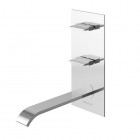 Kohlman Axis bateria umywalkowa podtynkowa 3-otworowa wylewka 17 cm QW196N