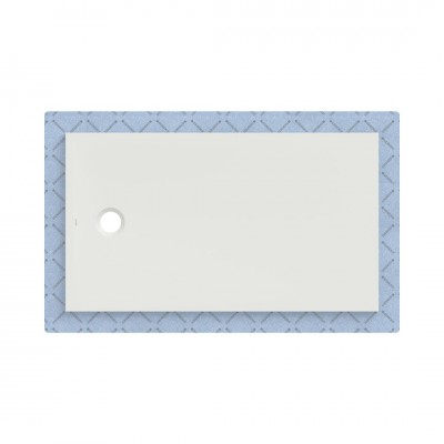 Geberit CleanFloor30 brodzik prostokątny 140x80 cm z włókniną uszczelniającą biały mat 551.107.00.1