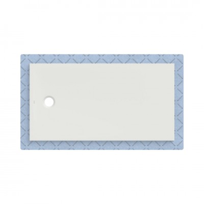 Geberit CleanFloor30 brodzik prostokątny 150x80 cm z włókniną uszczelniającą biały mat 551.108.00.1