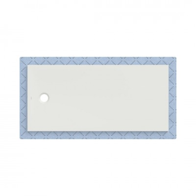 Geberit CleanFloor30 brodzik prostokątny 170x80 cm z włókniną uszczelniającą biały mat 551.110.00.1