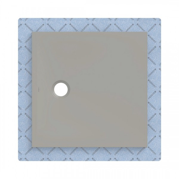 Geberit CleanFloor30 brodzik kwadratowy 80x80 cm z włókniną uszczelniającą szary mat 551.102.29.1