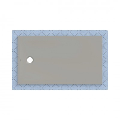 Geberit CleanFloor30 brodzik prostokątny 140x80 cm z włókniną uszczelniającą szary mat 551.107.29.1