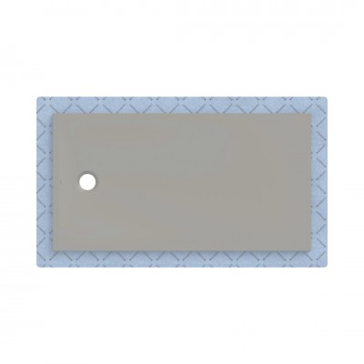 Geberit CleanFloor30 brodzik prostokątny 150x80 cm z włókniną uszczelniającą szary mat 551.108.29.1