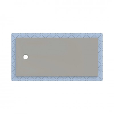 Geberit CleanFloor30 brodzik prostokątny 170x80 cm z włókniną uszczelniającą szary mat 551.110.29.1