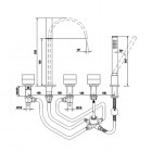 Kohlman Axis bateria wannowa stojąca 5-otworowa QB262N