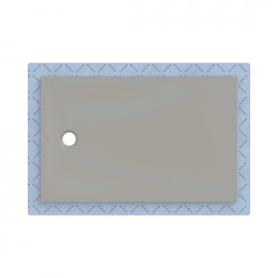 Geberit CleanFloor30 brodzik prostokątny 140x90 cm z włókniną uszczelniającą szary mat 551.115.29.1