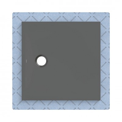 Geberit CleanFloor30 brodzik kwadratowy 80x80 cm z włókniną uszczelniającą grafit mat 551.102.DM.1