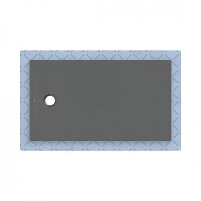Geberit CleanFloor30 brodzik prostokątny 140x80 cm z włókniną uszczelniającą grafit mat 551.107.DM.1