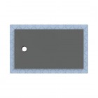 Geberit CleanFloor30 brodzik prostokątny 140x80 cm z włókniną uszczelniającą grafit mat 551.107.DM.1