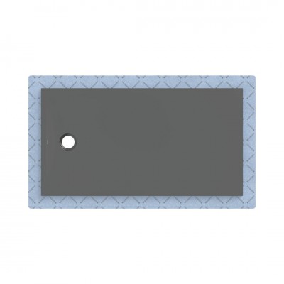 Geberit CleanFloor30 brodzik prostokątny 150x80 cm z włókniną uszczelniającą grafit mat 551.108.DM.1