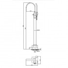 Kohlman Axis bateria wannowa wolnostojąca