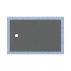 Geberit CleanFloor30 brodzik prostokątny 160x100 cm z włókniną uszczelniającą grafit mat 551.125.DM.1