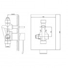 Kohlman Axis bateria prysznicowa podtynkowa z przełącznikiem QW210N