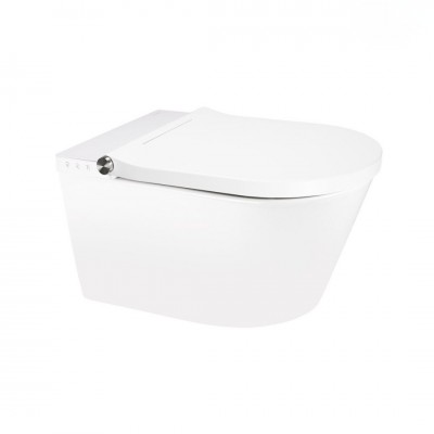 Oltens SmartFrisk miska WC wisząca myjąca z powłoką SmartClean z deską biała 42038000