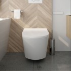 Oltens SmartFrisk miska WC wisząca myjąca z powłoką SmartClean z deską biała 42038000
