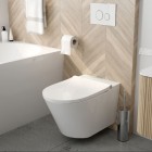 Oltens SmartFrisk miska WC wisząca myjąca z powłoką SmartClean z deską biała 42038000