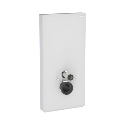 Geberit Monolith moduł sanitarny do miski WC wiszącej szkło satynowe białe/aluminium 131.022.TD.5