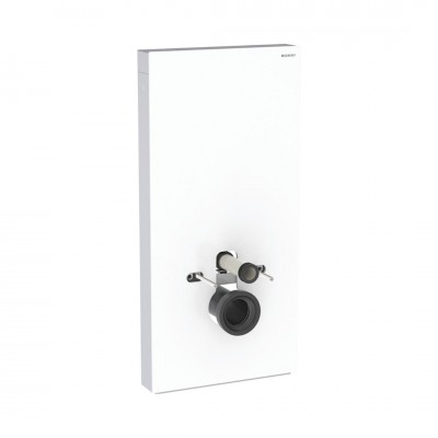 Geberit Monolith moduł sanitarny do miski WC wiszącej szkło białe/aluminium 131.021.SI.5