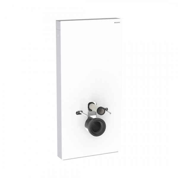 Geberit Monolith moduł sanitarny do miski WC wiszącej szkło białe/aluminium 131.021.SI.5