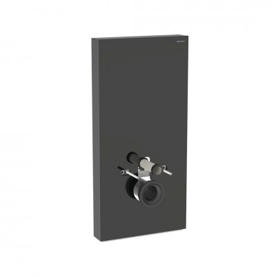 Geberit Monolith moduł sanitarny do miski WC wiszącej szkło czarne/czarne aluminium 131.021.SJ.6