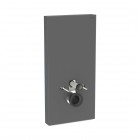Geberit Monolith moduł sanitarny do miski WC wiszącej szkło satynowe czarne/czarny aluminium 131.021.CD.5