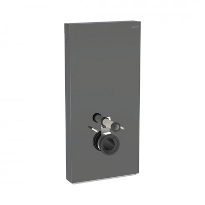 Geberit Monolith Plus moduł sanitarny z podświetleniem do miski WC wiszącej szkło lava/czarny aluminium 131.222.JK.7