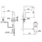 Kohlman Nexen bateria umywalkowa stojąca 2-otworowa QB205U