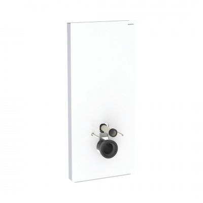 Geberit Monolith moduł sanitarny do miski WC wiszącej H114 szkło białe/aluminium 131.031.SI.5