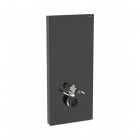 Geberit Monolith moduł sanitarny do miski WC wiszącej H114 szkło czarne/czarne aluminium 131.031.SJ.6