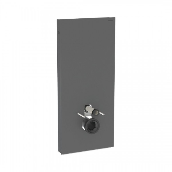 Geberit Monolith moduł sanitarny do miski WC wiszącej H114 szkło satynowe czarne/czarny aluminium 131.031.CD.5
