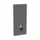 Geberit Monolith moduł sanitarny do miski WC wiszącej H114 szkło satynowe czarne/czarny aluminium 131.031.CD.5