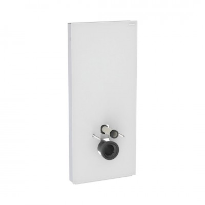 Geberit Monolith moduł sanitarny do miski WC wiszącej H114 szkło satynowe białe/aluminium 131.031.TD.5