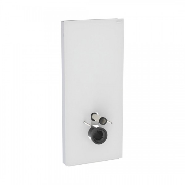 Geberit Monolith moduł sanitarny do miski WC wiszącej H114 szkło satynowe białe/aluminium 131.031.TD.5
