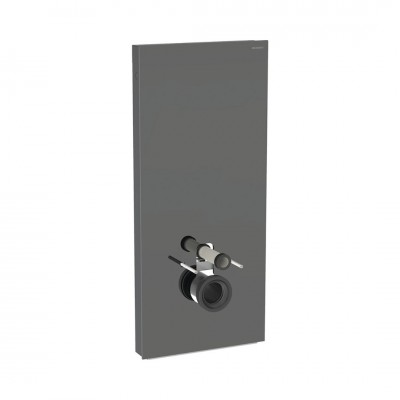 Geberit Monolith Plus moduł sanitarny do miski WC wiszącej H114 szkło lava/czarny aluminium 131.231.JK.7