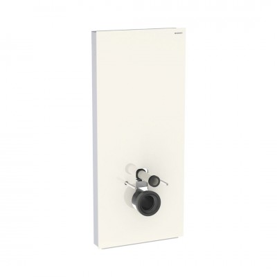 Geberit Monolith Plus moduł sanitarny do miski WC wiszącej H114 szkło piaskowy szary/czarny aluminium 131.231.JL.7